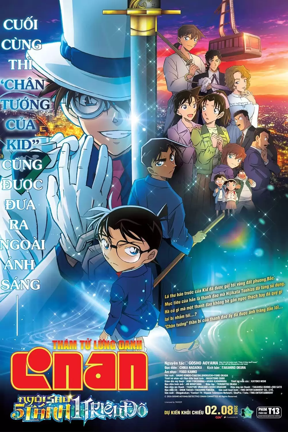 Thám Tử Lừng Danh Conan: Ngôi Sao 5 Cánh 1 Triệu Đô | Detective Conan Movie 27: The Million Dollar Pentagram (2024)